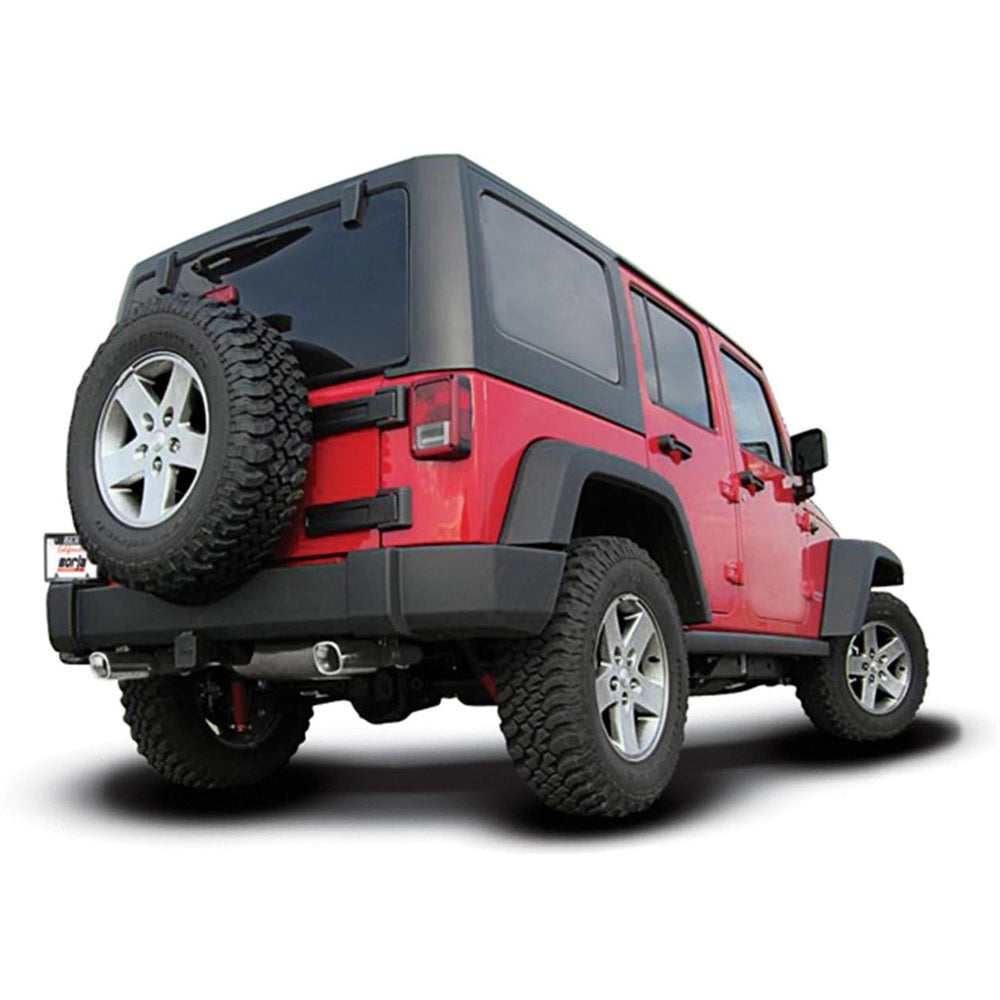 2012-2018 Jeep Wrangler JKU Cat-Back Exhaust System, Touring, Chrome Tips - Apollo Off-Road