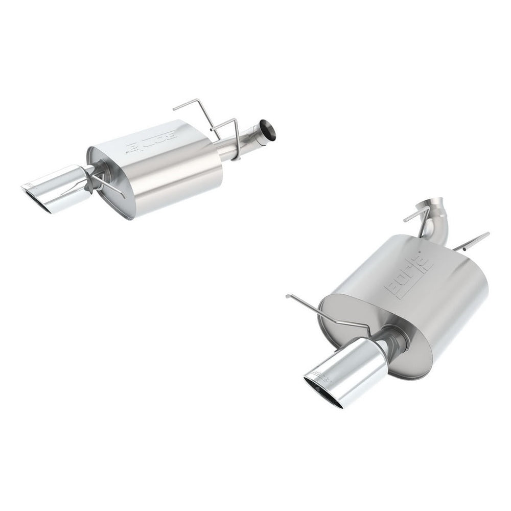 2013-2014 Ford Mustang GT-Boss 302 Axle-Back Exhaust System, Touring, Chrome Tips - Apollo Off-Road