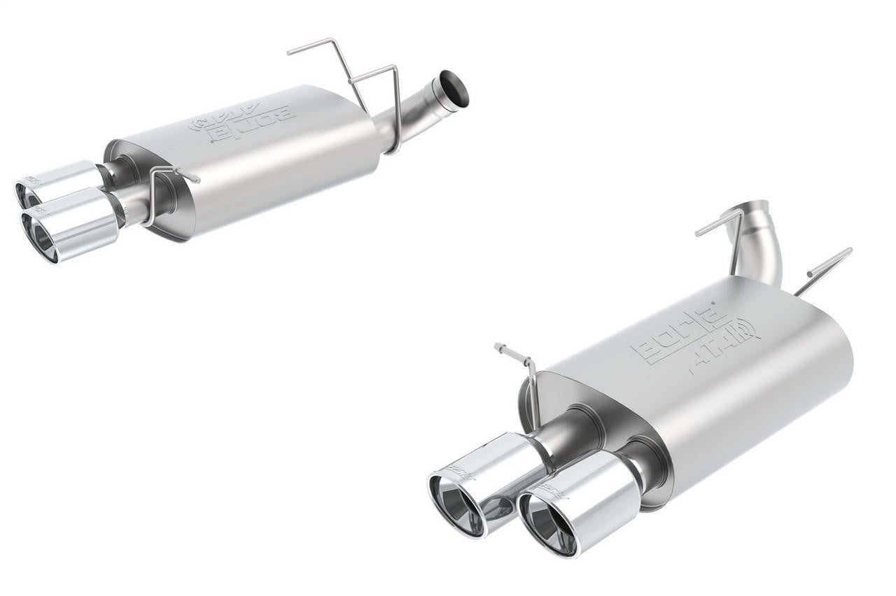 2013-2014 Ford Mustang Shelby GT500 Axle-Back Exhaust System, ATAK, Chrome Tips - Apollo Off-Road