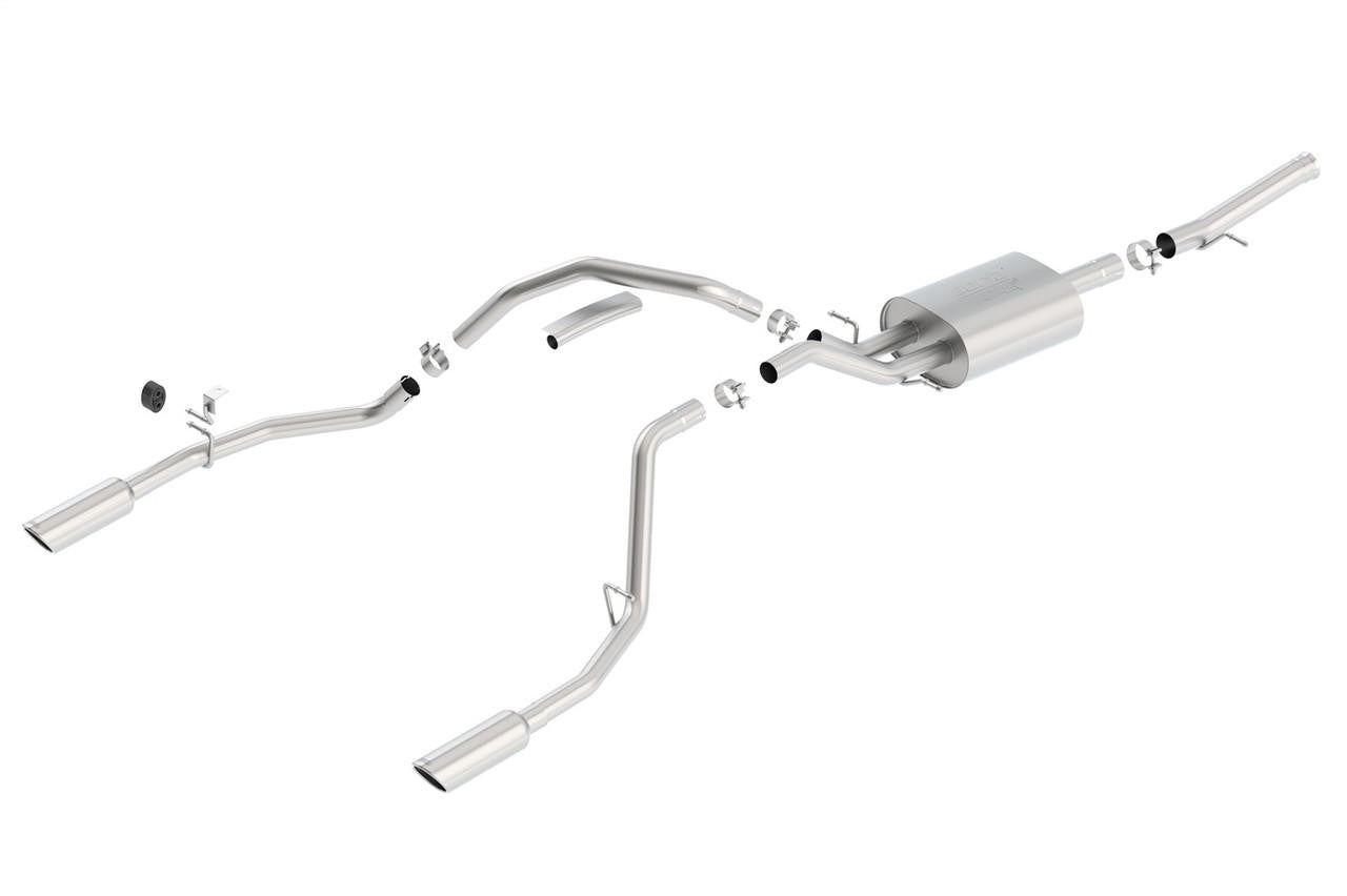 2014-2018 Chevrolet Silverado 1500-GMC Sierra 1500 Cat-Back Exhaust System, ATAK, Chrome Tips - Apollo Off-Road