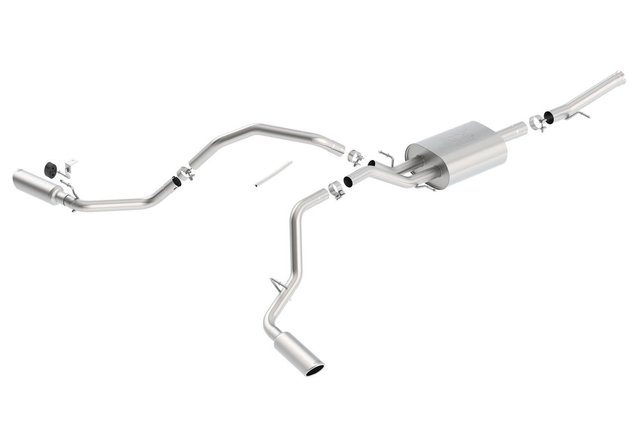2014-2018 Chevrolet Silverado 1500-GMC Sierra 1500 Cat-Back Exhaust System, ATAK, Chrome Tips - Apollo Off-Road