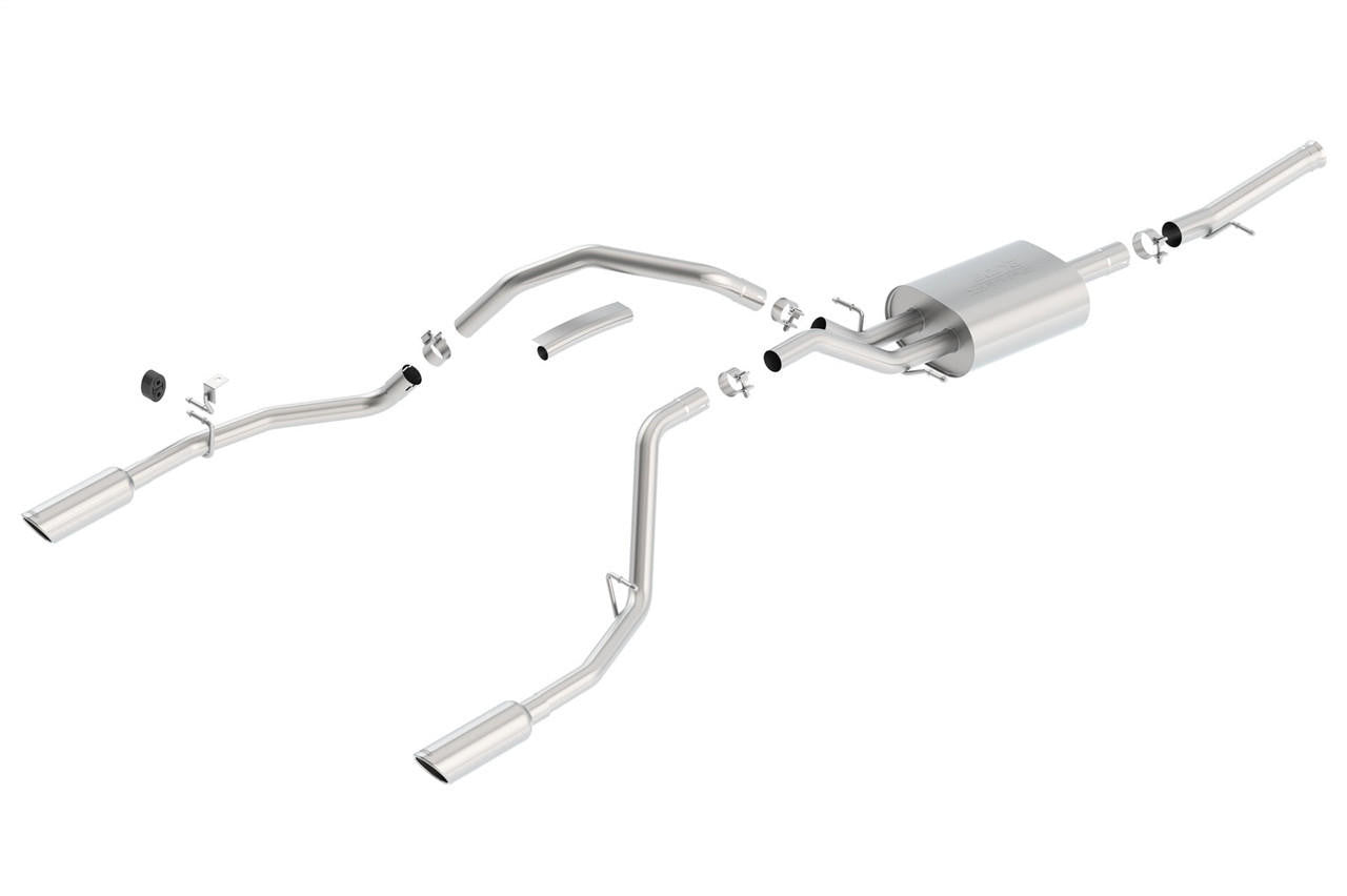 2014-2018 Chevrolet Silverado 1500-GMC Sierra 1500 Cat-Back Exhaust System, S-Type, Chrome Tips - Apollo Off-Road