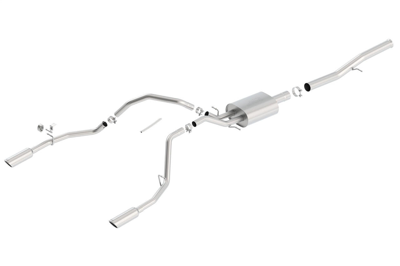 2014-2018 Chevrolet Silverado 1500-GMC Sierra 1500 Cat-Back Exhaust System, S-Type, Chrome Tips - Apollo Off-Road