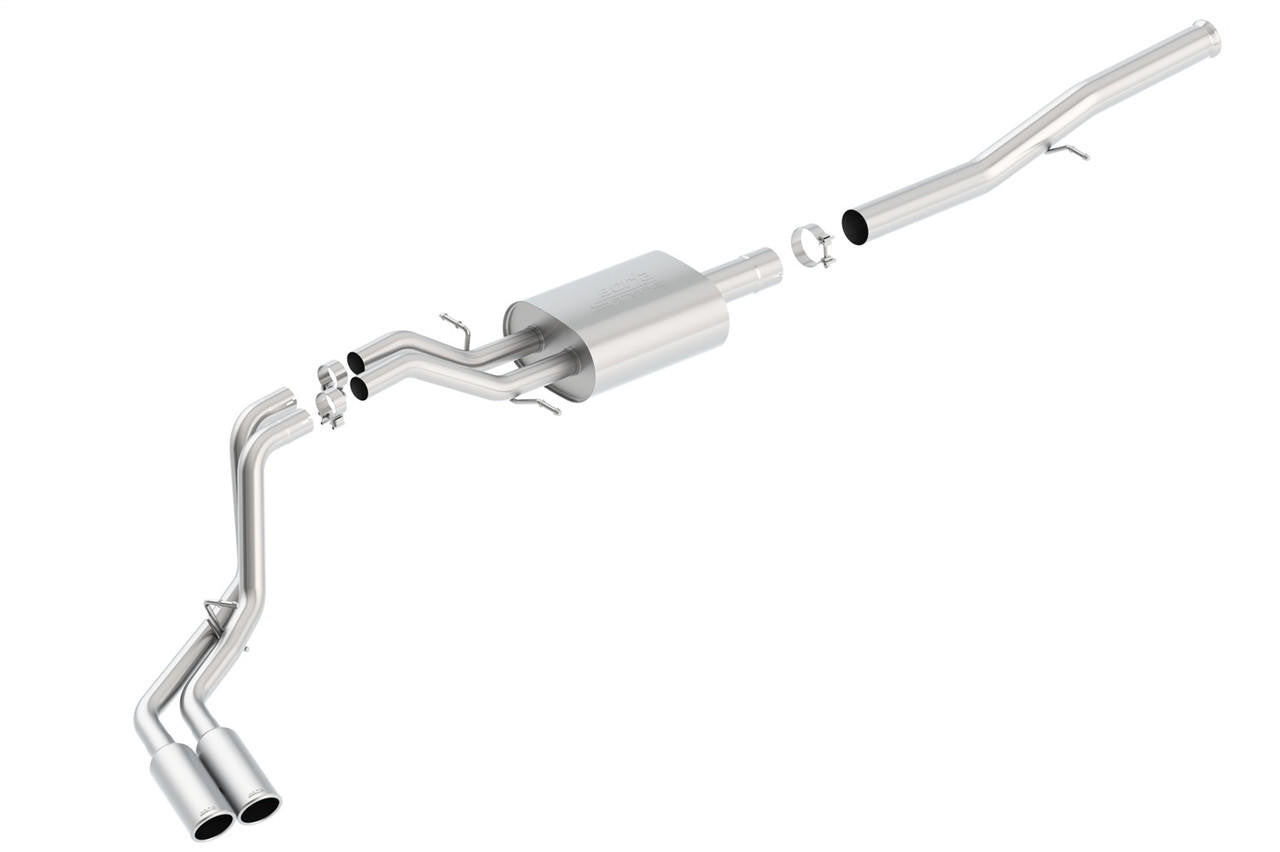 2014-2018 Chevrolet Silverado 1500-GMC Sierra 1500 Cat-Back Exhaust System, S-Type, Chrome Tips - Apollo Off-Road