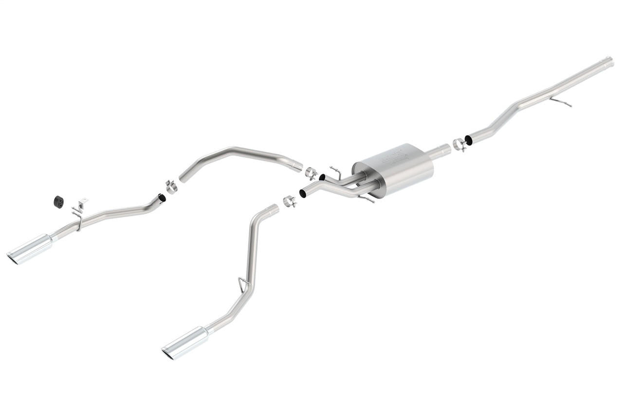 2014-2019 Chevrolet Silverado 1500-GMC Sierra 1500 Cat-Back Exhaust System, ATAK, Chrome Tips - Apollo Off-Road