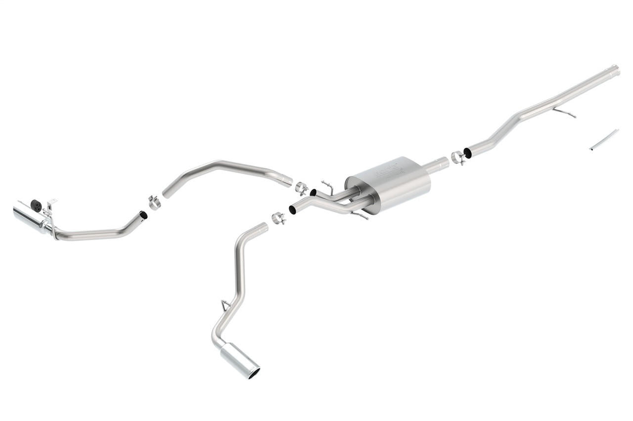 2014-2019 Chevrolet Silverado 1500-GMC Sierra 1500 Cat-Back Exhaust System, ATAK, Chrome Tips - Apollo Off-Road