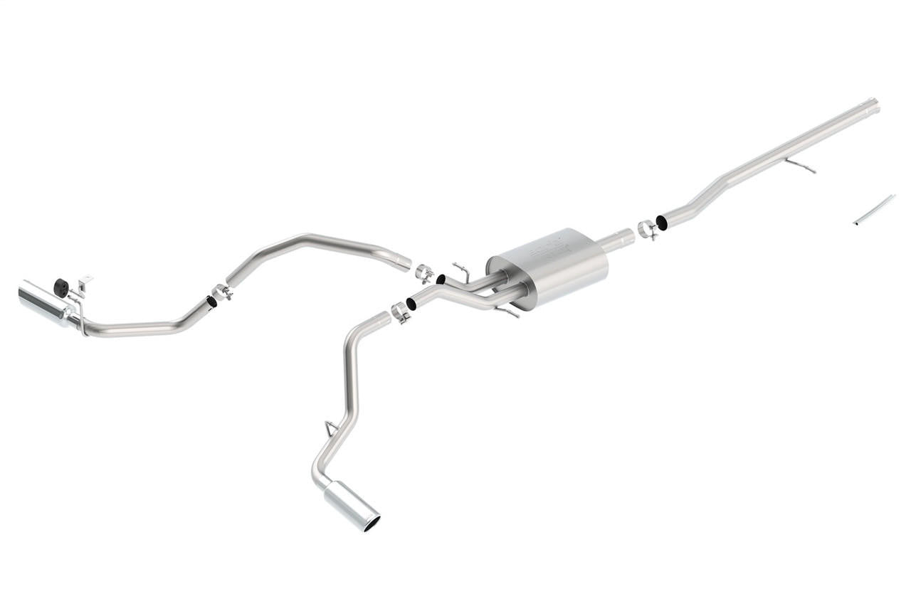 2014-2019 Chevrolet Silverado 1500-GMC Sierra 1500 Cat-Back Exhaust System, ATAK, Chrome Tips - Apollo Off-Road
