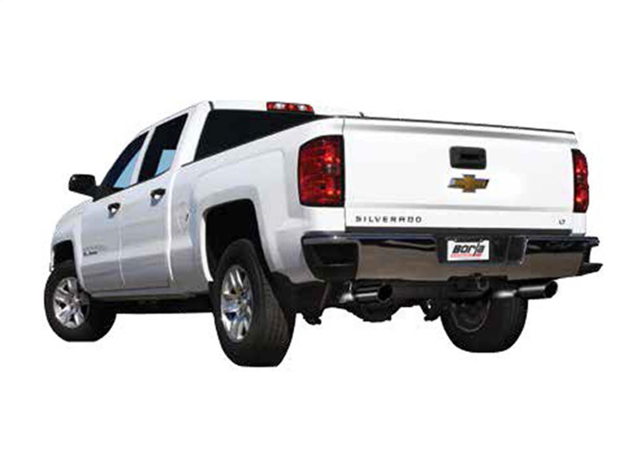 2014-2019 Chevrolet Silverado 1500-GMC Sierra 1500 Cat-Back Exhaust System, S-Type, Black Chrome Tips - Apollo Off-Road