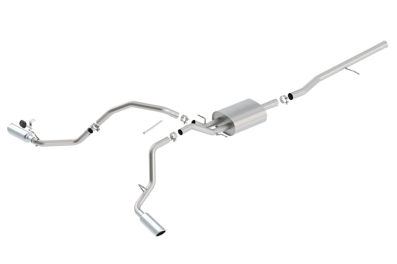 2014-2019 Chevrolet Silverado 1500-GMC Sierra 1500 Cat-Back Exhaust System, S-Type, Chrome Tips - Apollo Off-Road