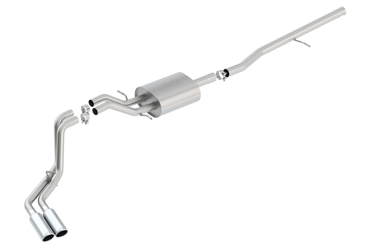 2014-2019 Chevrolet Silverado 1500-GMC Sierra 1500 Cat-Back Exhaust System, S-Type, Chrome Tips - Apollo Off-Road