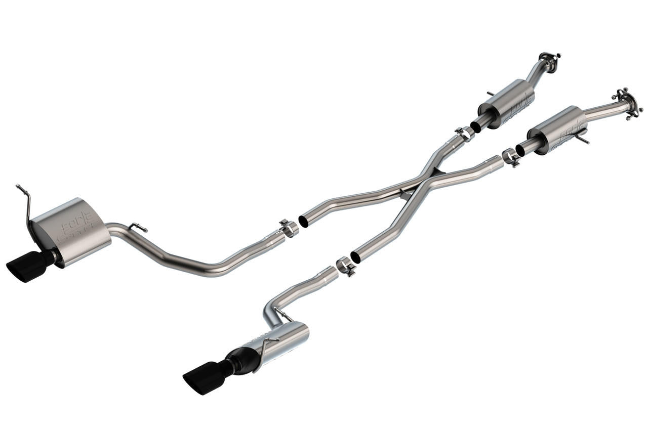 2014-2021 Jeep Grand Cherokee WK2 3.6L V6 Cat-Back Exhaust System, S-Type, Black Chrome Tips - Apollo Off-Road