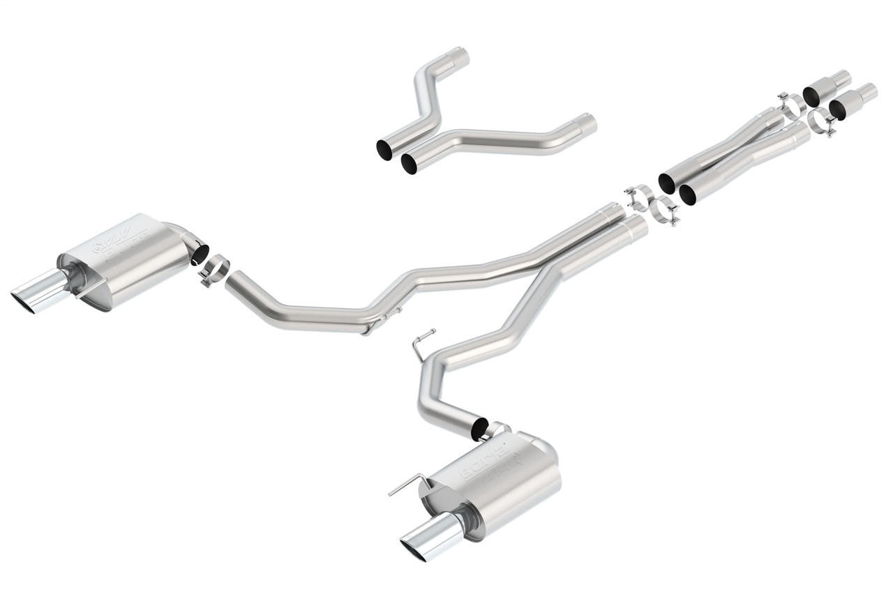 2015-2017 Ford Mustang GT Cat-Back Exhaust System, ATAK, Chrome Tips - Apollo Off-Road