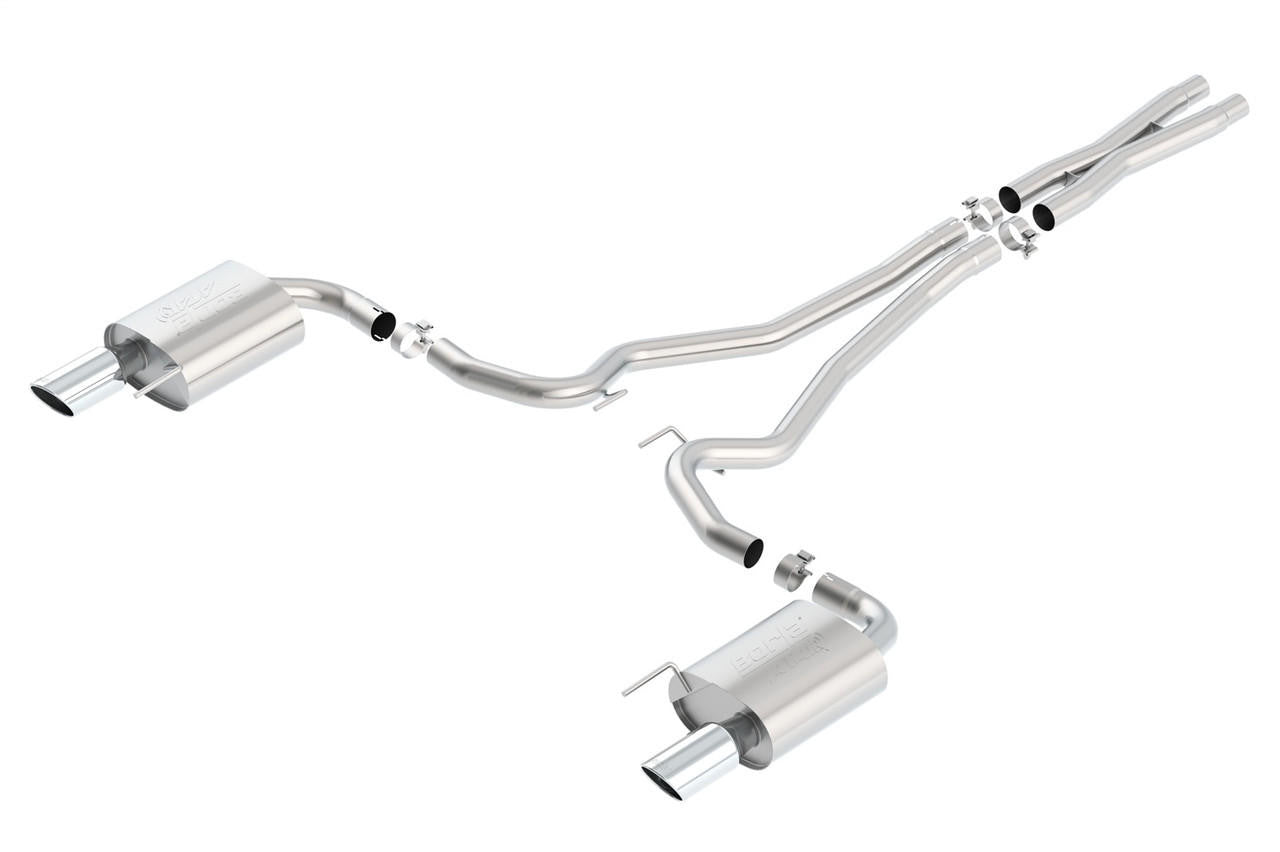 2015-2017 Ford Mustang GT Cat-Back Exhaust System, ATAK, Chrome Tips - Apollo Off-Road