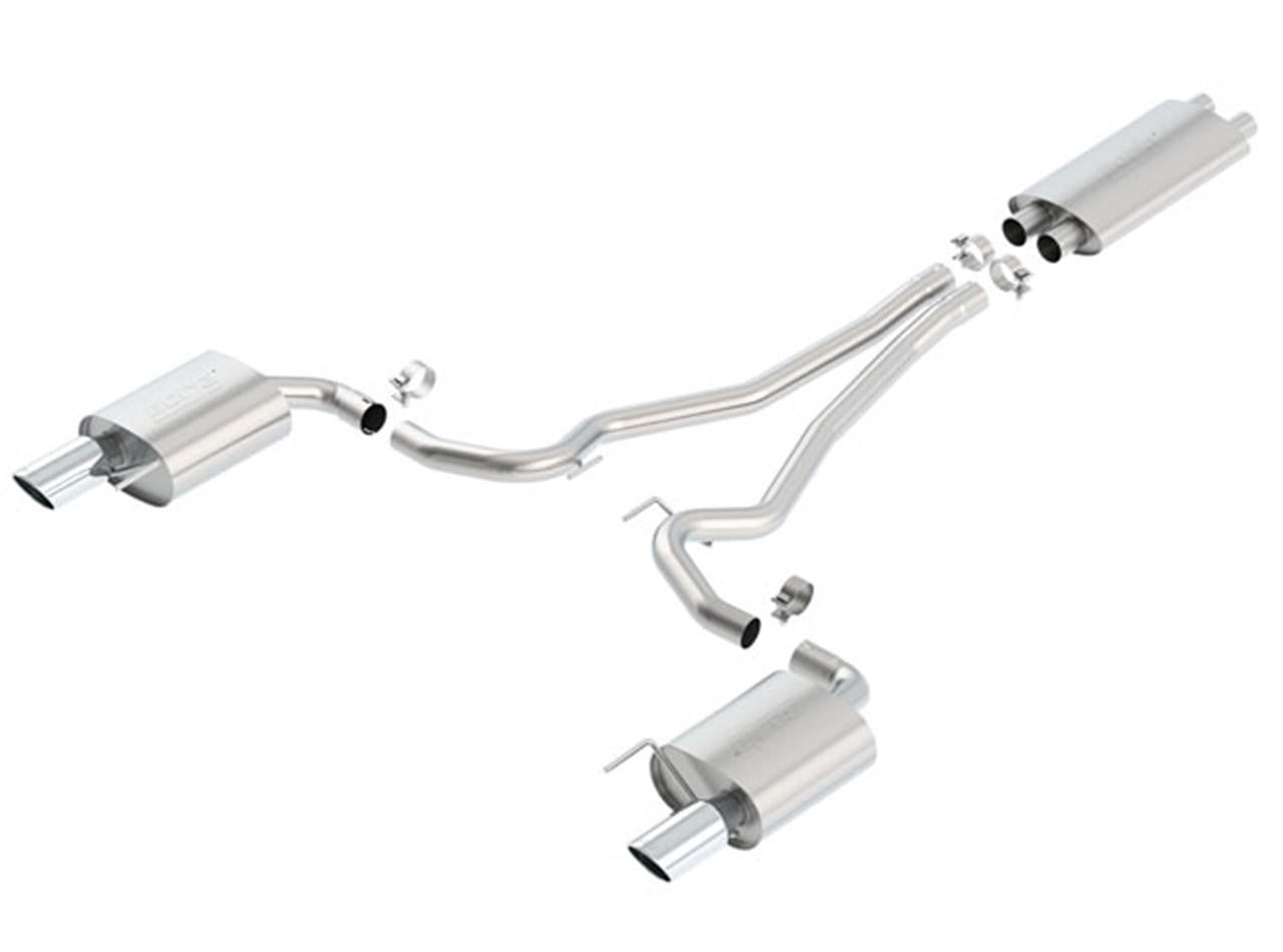 2015-2017 Ford Mustang GT Cat-Back Exhaust System, Chrome Tips - Apollo Off-Road