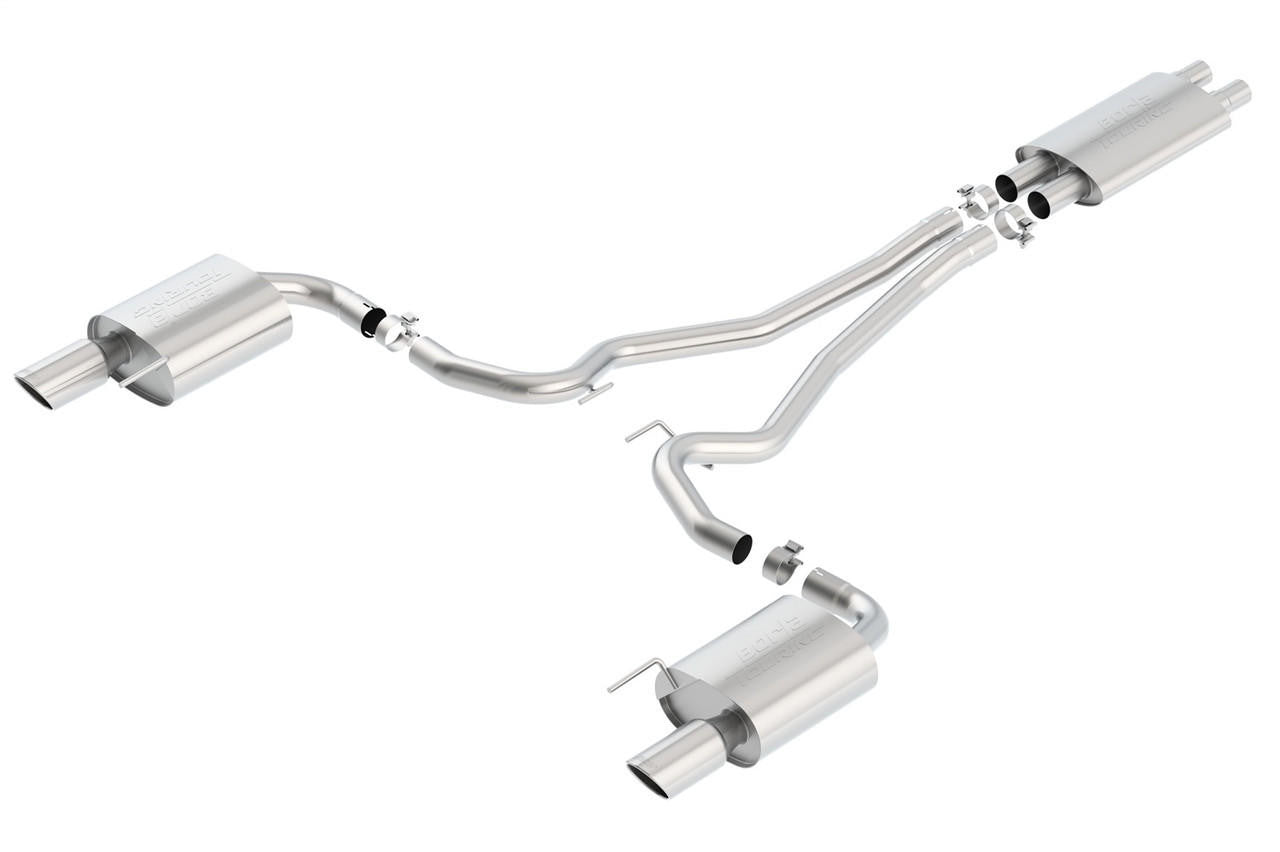 2015-2017 Ford Mustang GT Cat-Back Exhaust System, Touring, Chrome Tips - Apollo Off-Road