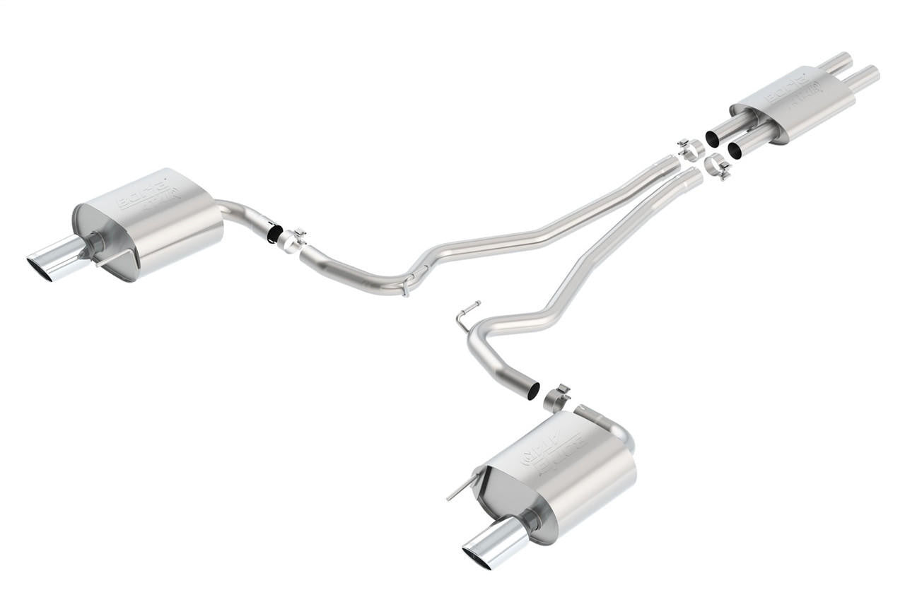 2015-2017 Ford Mustang V6 Cat-Back Exhaust System, ATAK, Chrome Tips - Apollo Off-Road