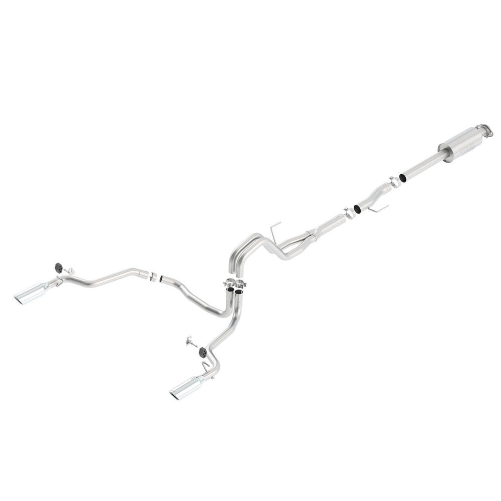 2015-2020 Ford F-150 2.7L-3.5L EcoBoost-5.0L V8 2018-2020 3.3L V6 Cat-Back Exhaust System, ATAK, Chrome Tips - Apollo Off-Road