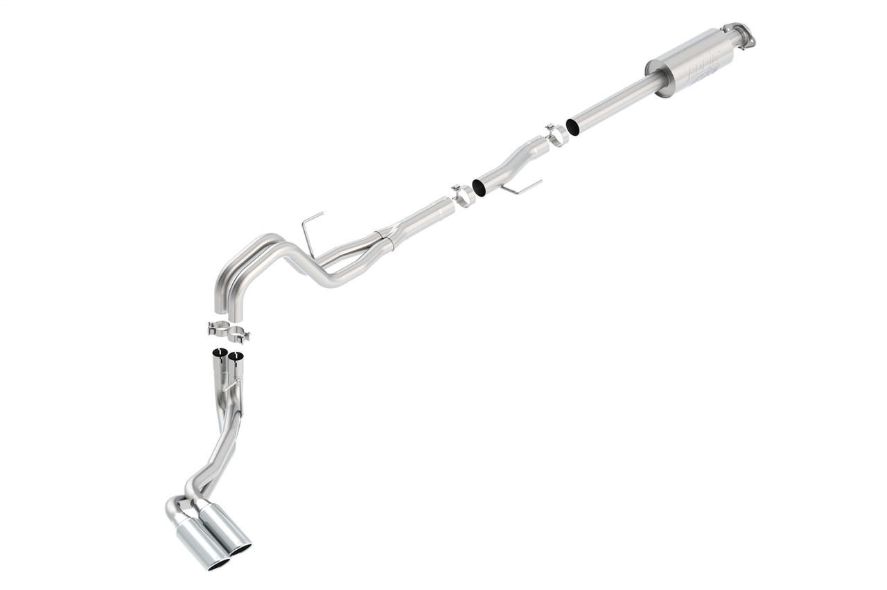 2015-2020 Ford F-150 2.7L-3.5L EcoBoost-5.0L V8-2018-2020 3.3L V6 Cat-Back Exhaust System, ATAK, Chrome Tips - Apollo Off-Road