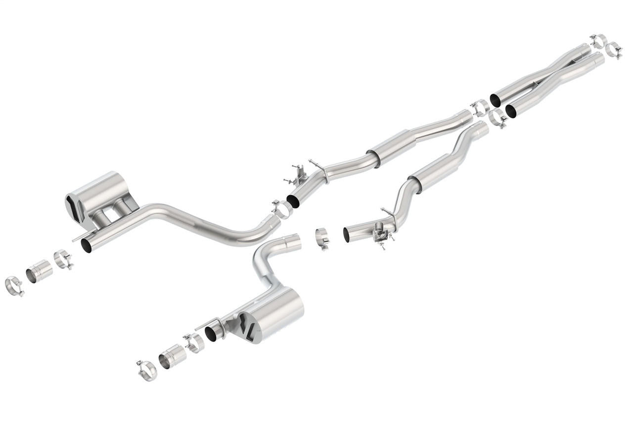 2015-2021 Dodge Challenger SRT Hellcat Cat-Back Exhaust System, S-Type, Chrome Tips - Apollo Off-Road