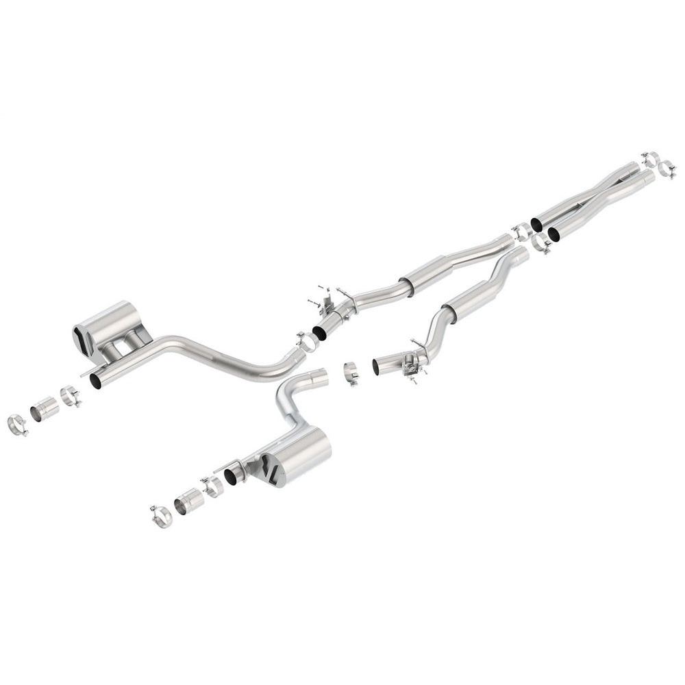 2015-2021 Dodge Challenger SRT Hellcat Cat-Back Exhaust System, S-Type, Chrome Tips - Apollo Off-Road