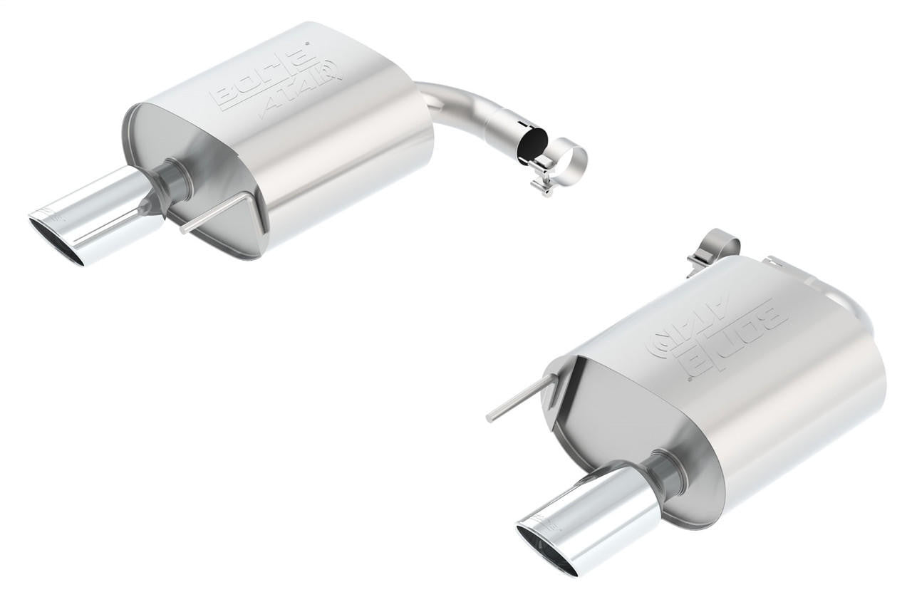 2015-2021 Ford Mustang 2.3L EcoBoost-3.7L V6 Axle-Back Exhaust System, ATAK, Chrome Tips - Apollo Off-Road