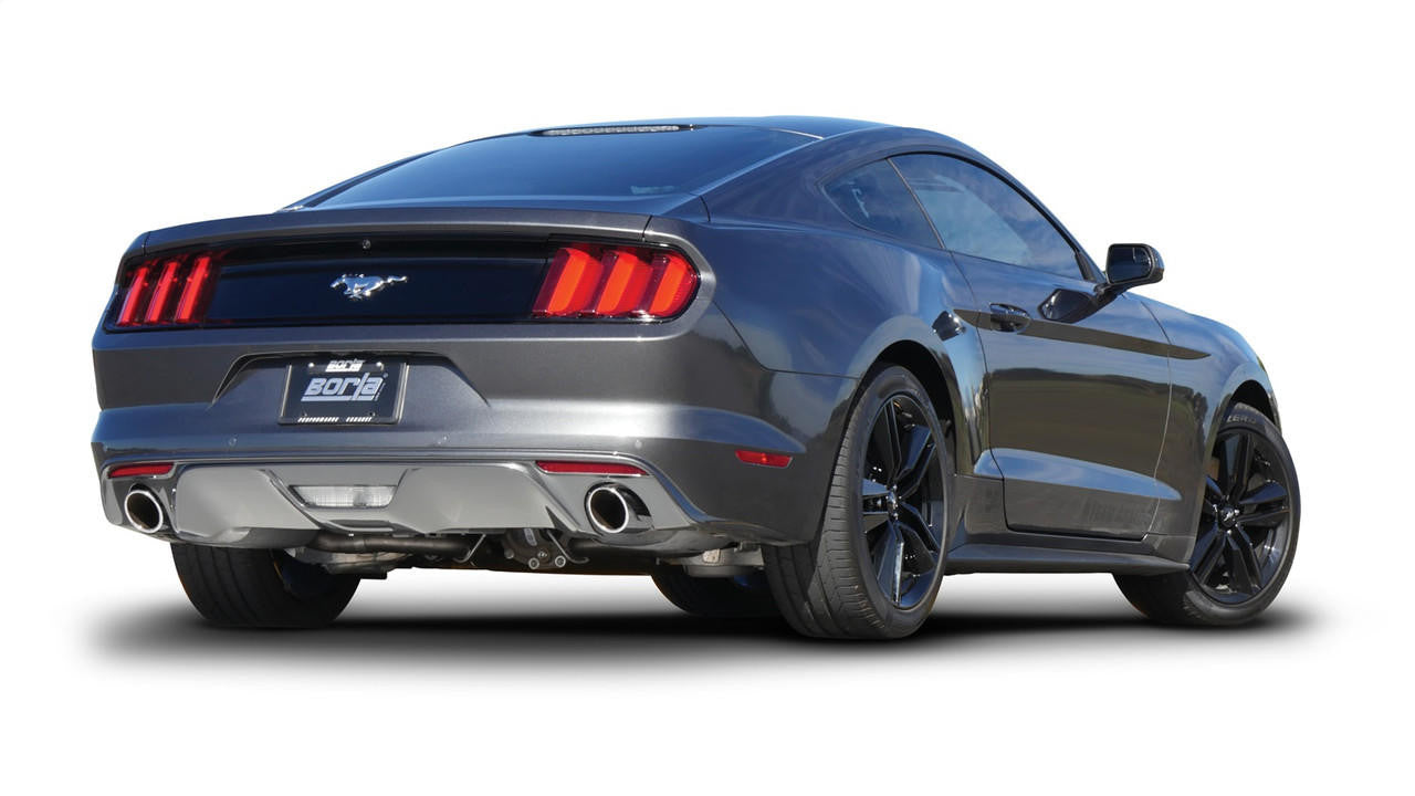 2015-2021 Ford Mustang 2.3L EcoBoost-3.7L V6 Axle-Back Exhaust System, ATAK, Chrome Tips - Apollo Off-Road