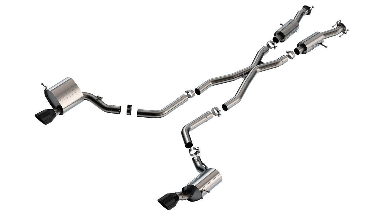 2015-2021 Jeep Grand Cherokee SRT WK2 Cat-Back Exhaust System, S-Type, Ceramic Black - Apollo Off-Road