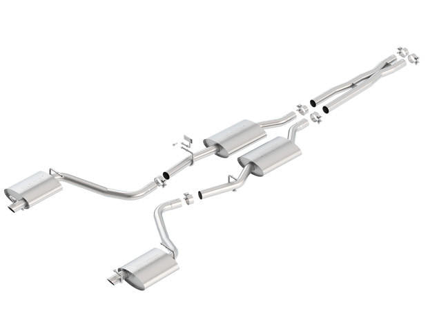 2015-2023 Chrysler 300-Dodge Charger Cat-Back Exhaust System, S-Type, Chrome Tips - Apollo Off-Road
