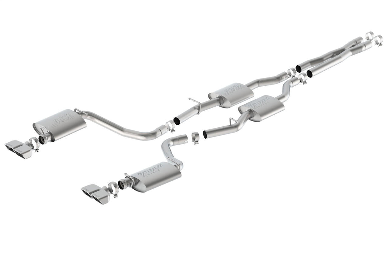2015-2023 Dodge Challenger R-T Cat-Back Exhaust System, S-Type, Chrome Tips - Apollo Off-Road