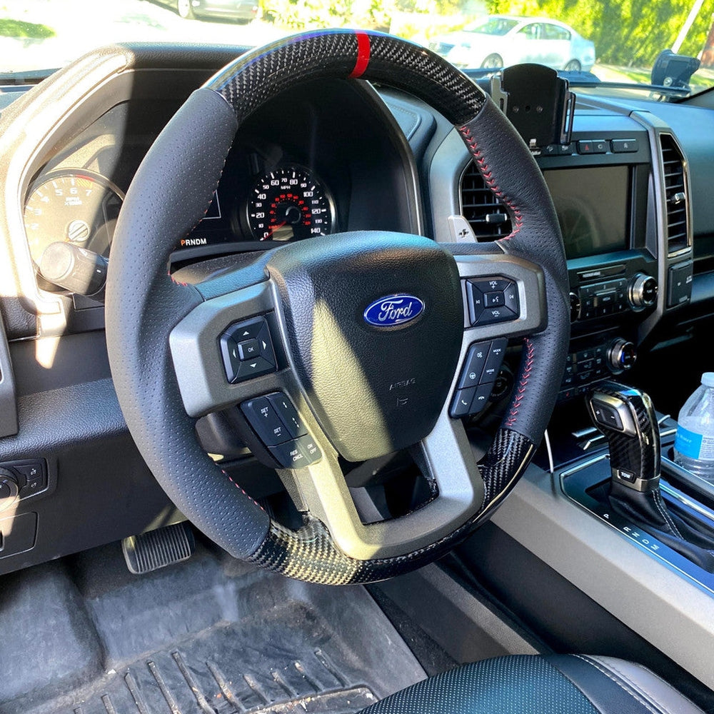 2015+ F150 and 2017+ Ford Raptor Carbon Fiber Steering Wheel by FactionFab - Apollo Off-Road