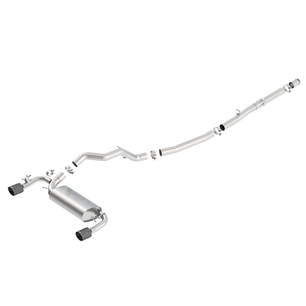 2016-2018 Ford Focus RS Cat-Back Exhaust System, ATAK, Carbon Fiber Black Anodized Tips - Apollo Off-Road