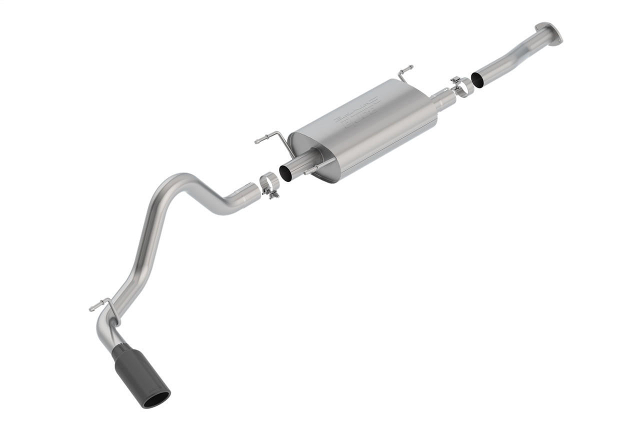 2016-2023 Toyota Tacoma Cat-Back Exhaust System, S-Type, Black Chrome Tips - Apollo Off-Road