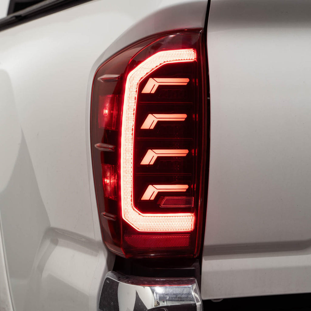 2016+ Toyota Tacoma LED Tail Lights Pair (Red - Smoked) - Apollo Off-Road