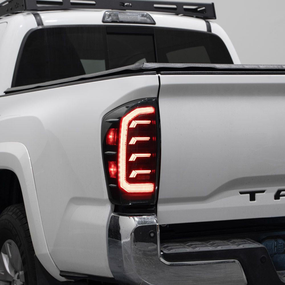 2016+ Toyota Tacoma LED Tail Lights Pair (Red - Smoked) - Apollo Off-Road