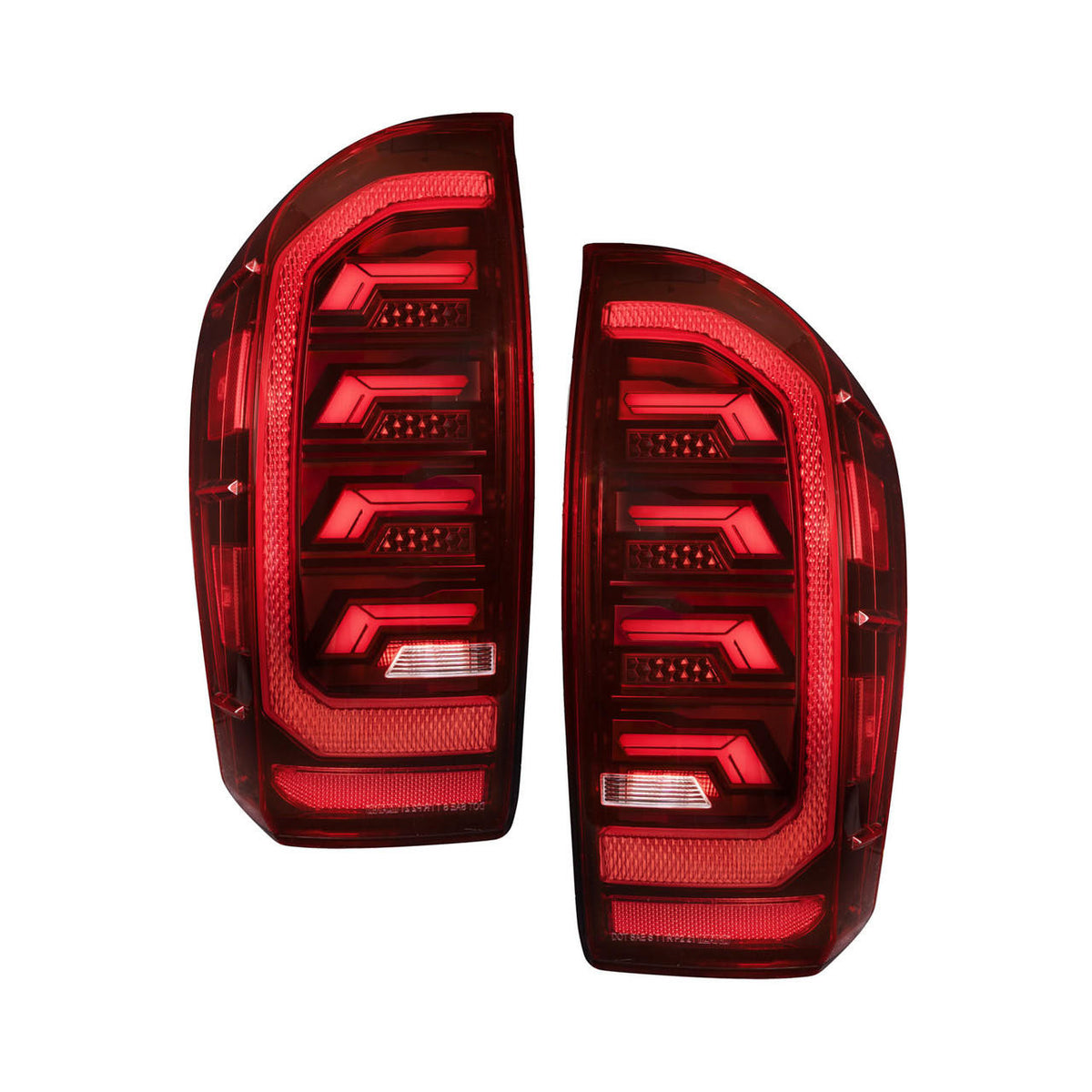 2016+ Toyota Tacoma LED Tail Lights Pair (Red - Smoked) - Apollo Off-Road