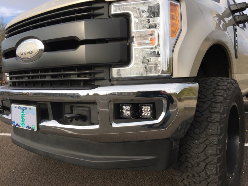 2017-19 Ford Super Duty Dual Fog Light Brackets for BAJA DESIGNS Sport Series Lights - Apollo Off-Road