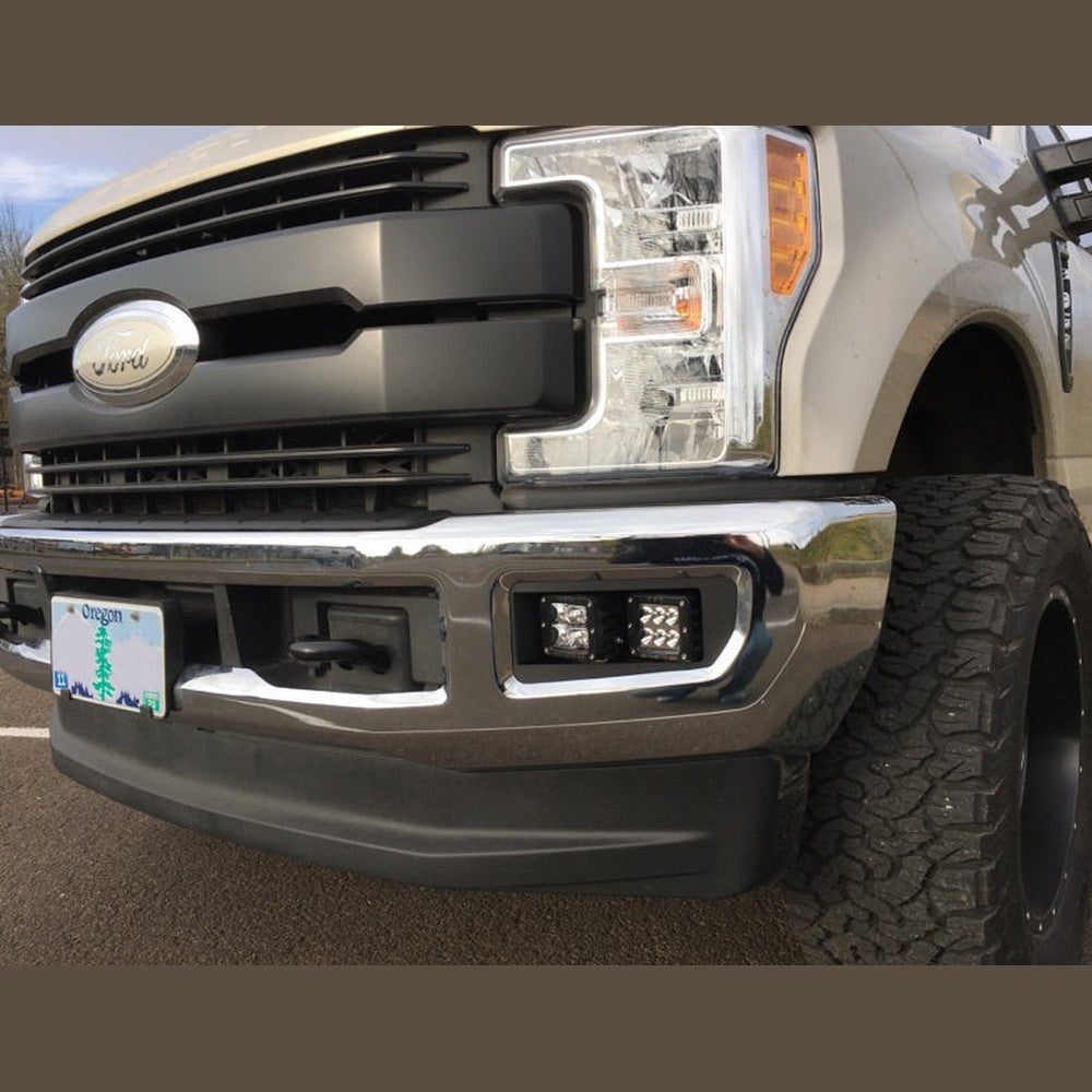 2017-19 Ford Super Duty Dual Fog Light Brackets for RIGID Lights - Apollo Off-Road
