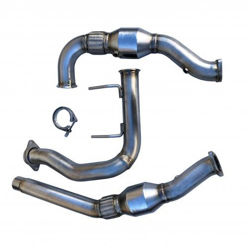 2017-2020 Raptor 3.5L Ecoboost Stainless Steel Catted Downpipes - Apollo Off-Road