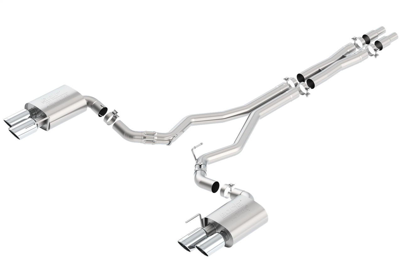 2018-2021 Ford Mustang GT Cat-Back Exhaust System, ATAK, Chrome Tips - Apollo Off-Road