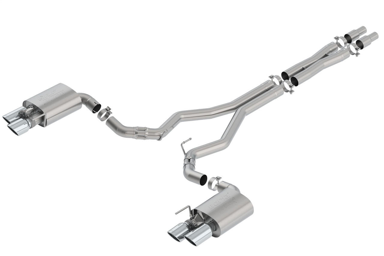 2018-2021 Ford Mustang GT Cat-Back Exhaust System, ATAK, Chrome Tips - Apollo Off-Road