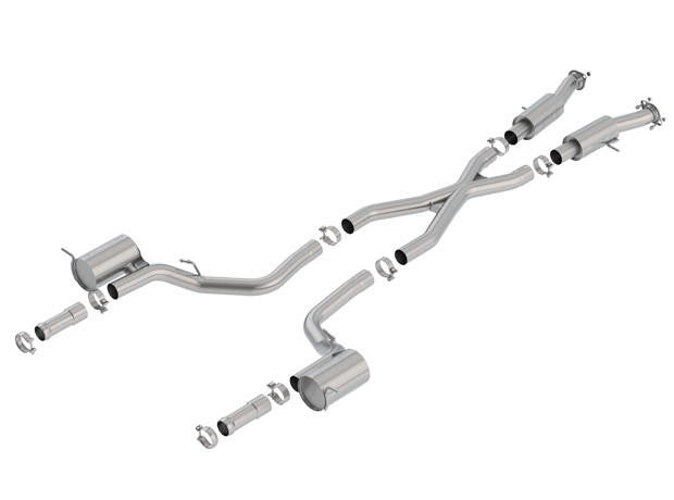 2018-2021 Jeep Grand Cherokee WK2 Trackhawk Cat-Back Exhaust System, S-Type, Chrome Tips - Apollo Off-Road
