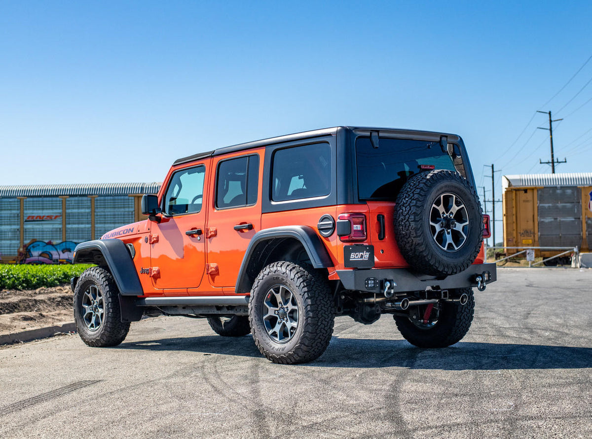2018-2023 Jeep Wrangler JL-JLU Axle-Back Exhaust System, S-Type, Chrome Tips - Apollo Off-Road