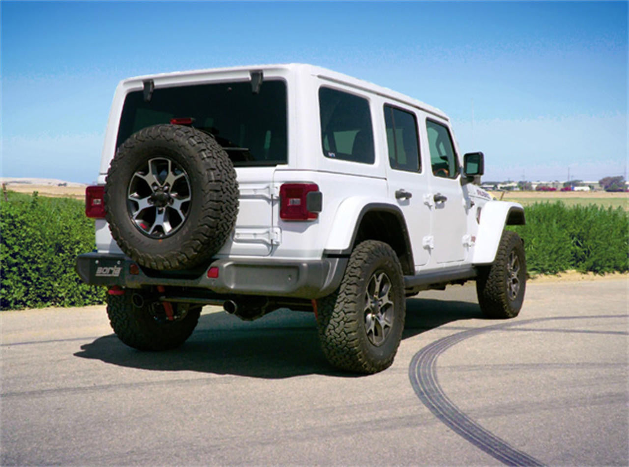 2018-2023 Jeep Wrangler JL-JLU Axle-Back Exhaust System, Touring, Ceramic Black - Apollo Off-Road