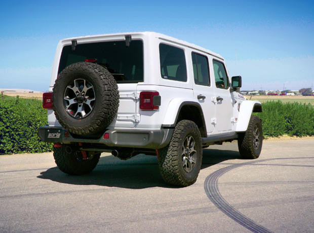 2018-2023 Jeep Wrangler JL-JLU Axle-Back Exhaust System, Touring, Ceramic Black - Apollo Off-Road