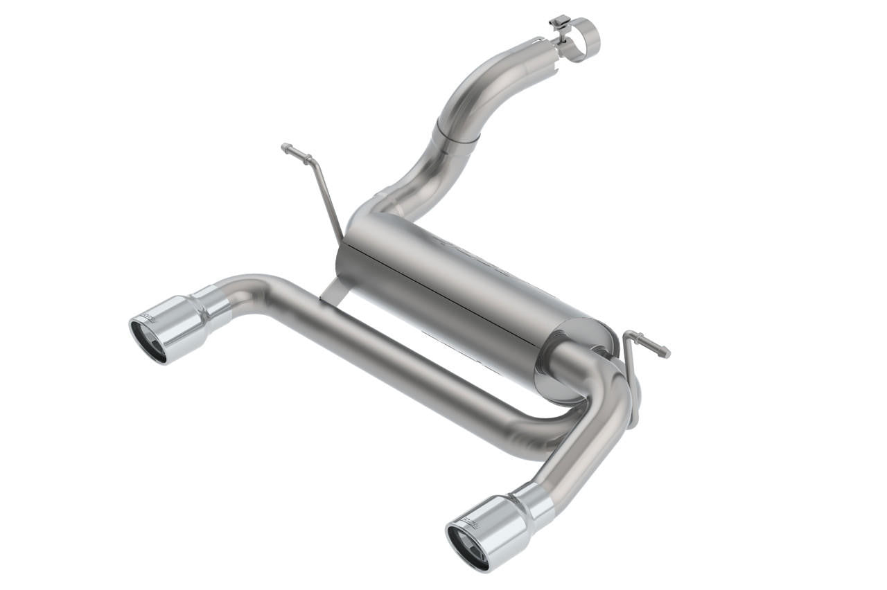 2018-2023 Jeep Wrangler JL-JLU Axle-Back Exhaust System, Touring, Chrome Tips - Apollo Off-Road