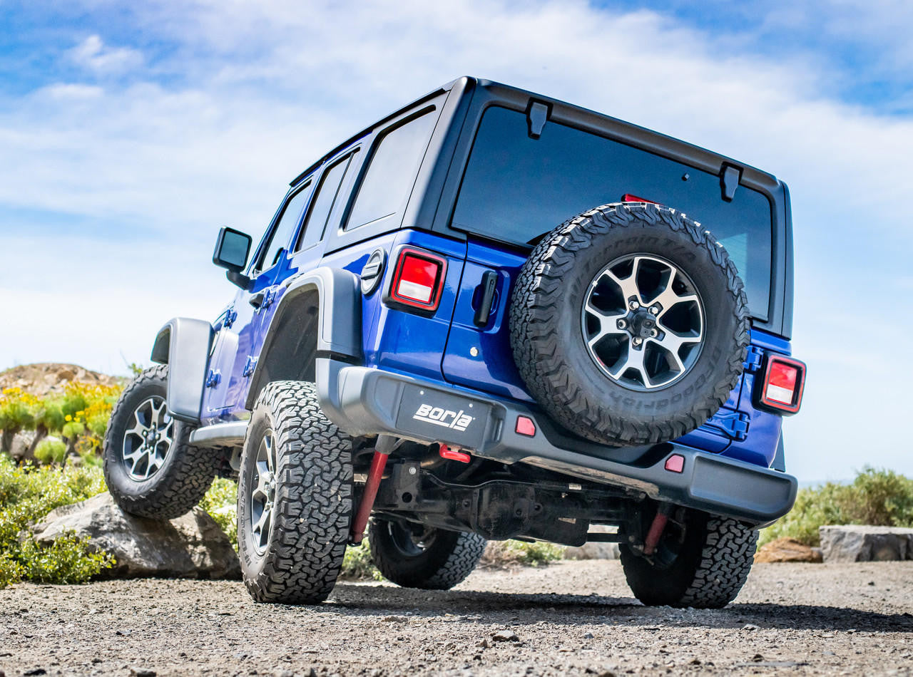 2018-2023 Jeep Wrangler JLU Cat-Back Exhaust System, S-Type, Chrome Tips - Apollo Off-Road