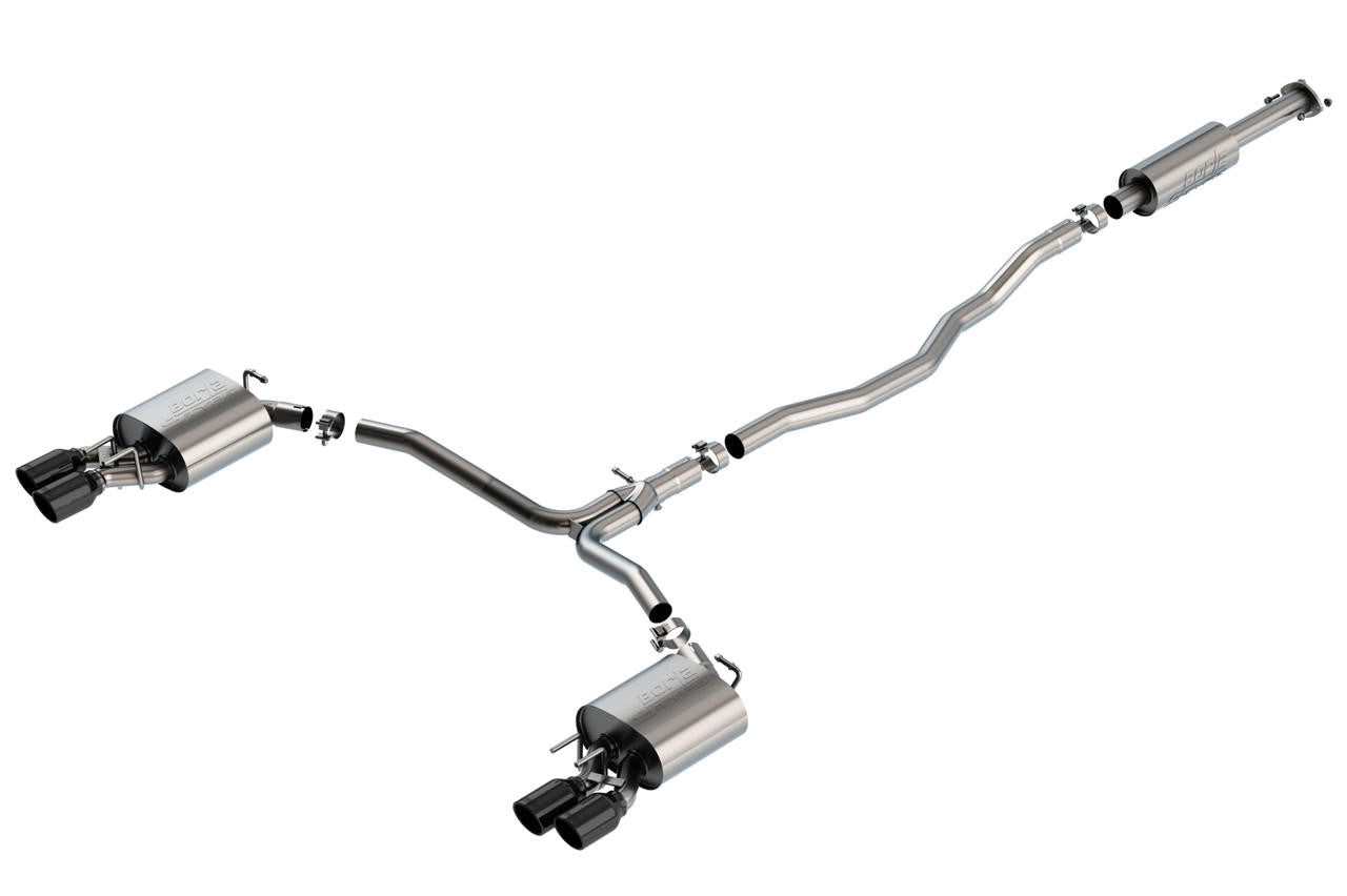 2018-2023 Toyota Camry XSE Cat-Back Exhaust System, S-Type, Black Chrome Tips - Apollo Off-Road