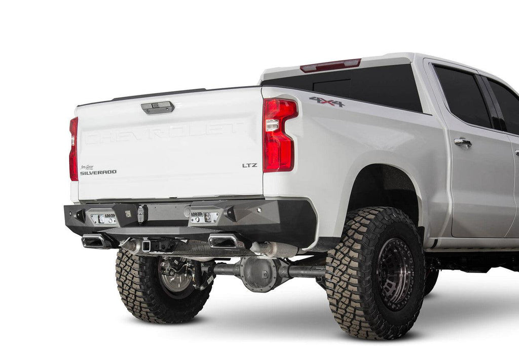 2019 - 2021 Chevy Silverado / GMC Sierra 1500 Stealth Fighter Rear Bumper w/ Exhaust Tips - Apollo Off-Road