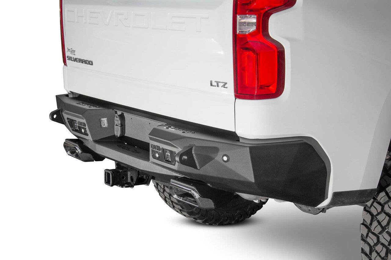 2019 - 2021 Chevy Silverado / GMC Sierra 1500 Stealth Fighter Rear Bumper w/ Exhaust Tips - Apollo Off-Road