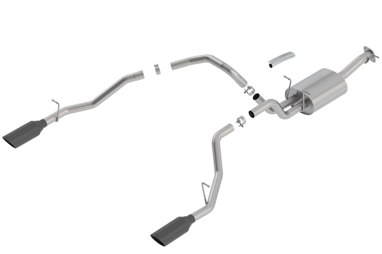 2019-2022 RAM 1500 Cat-Back Exhaust System, ATAK, Black Chrome Tips - Apollo Off-Road